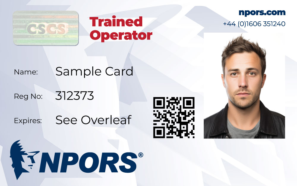 npors sample card